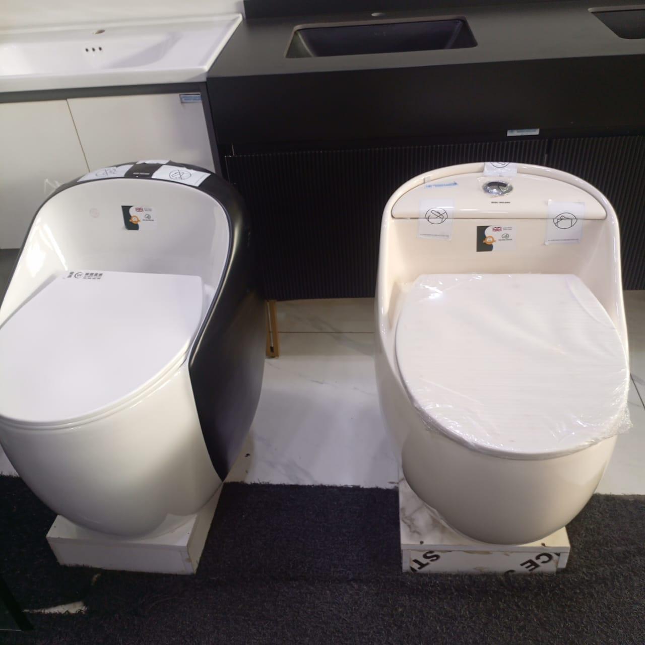 Kingshome Sculptural Oval Egg-Shaped One-Piece Toilet