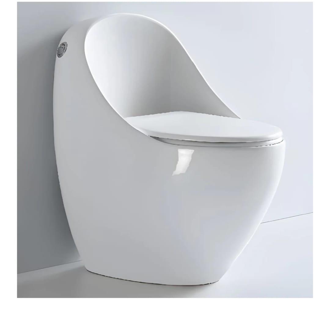 Minimalist Egg-Shaped Modern One-Piece Toilet